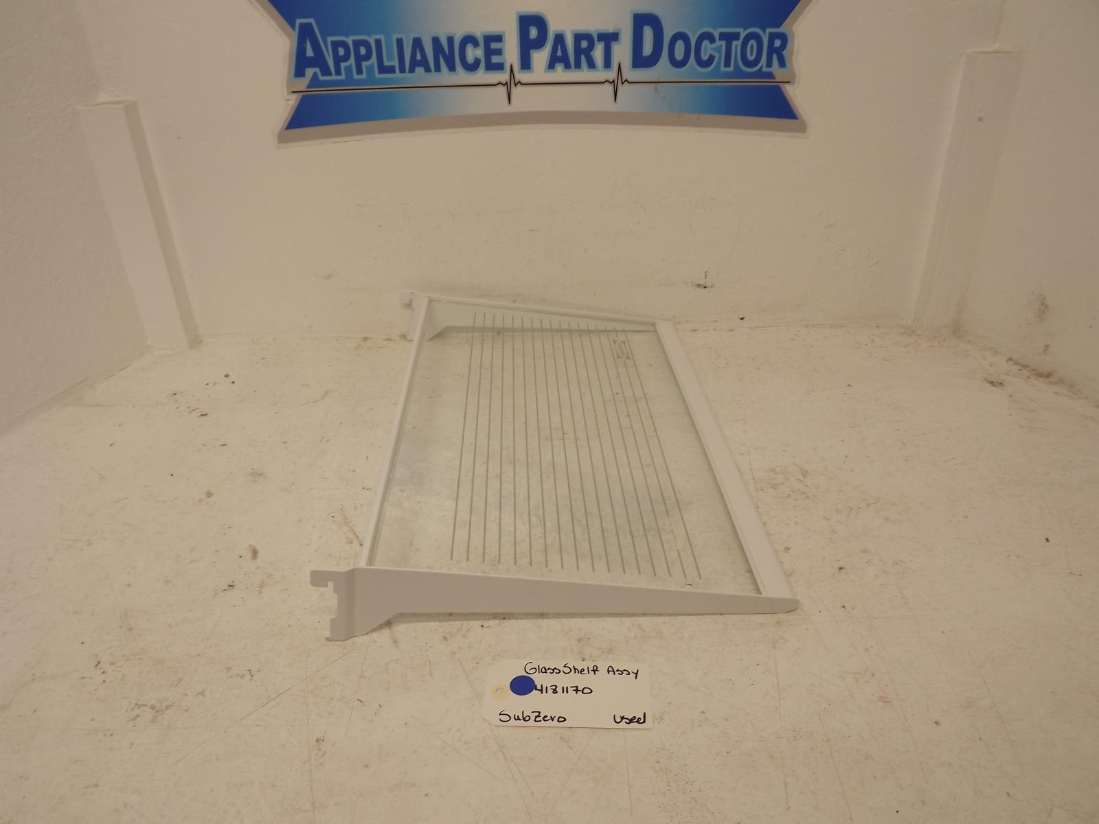 SubZero Refrigerator 4181170 Model #590 Glass Shelf Assy Used SubZero Refrigerator 4181170 Model #590 Glass Shelf Assy Used